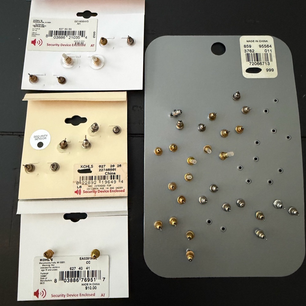Mixed Lot of Gold and Silver Earrings for Women - Picture 2 of 6